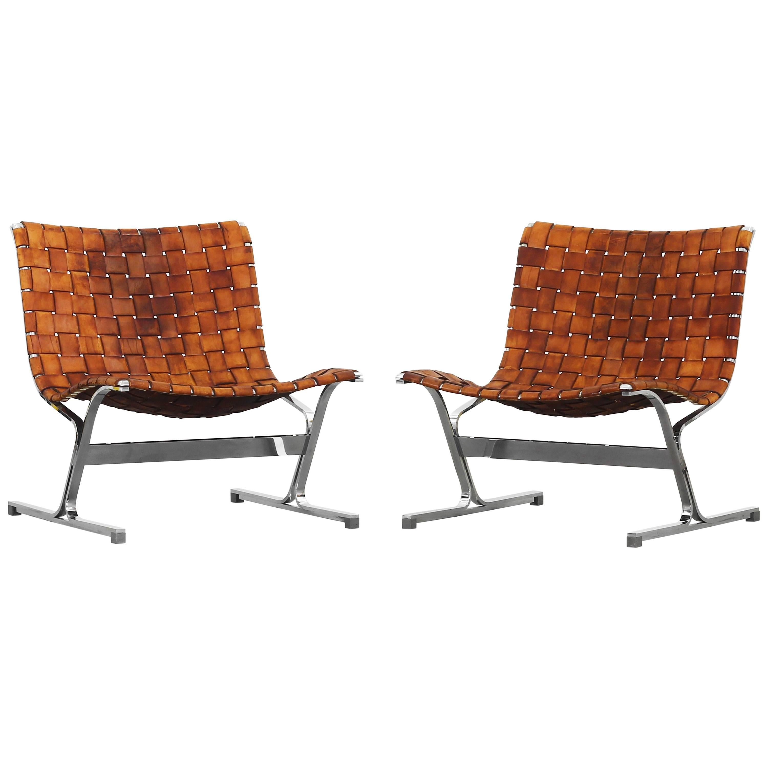 Pair of Beautiful Lounge Chairs by Ross Littell for ICF PLR 1