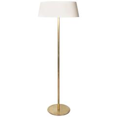 Vintage Brass Floor Lamp with Brass Base, circa 1950