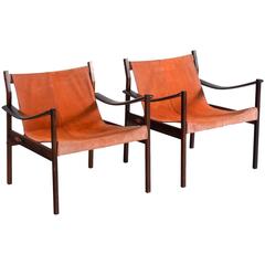 Jorge Zalszupin Pair of Rosewood Lounge Chairs Model 720 1