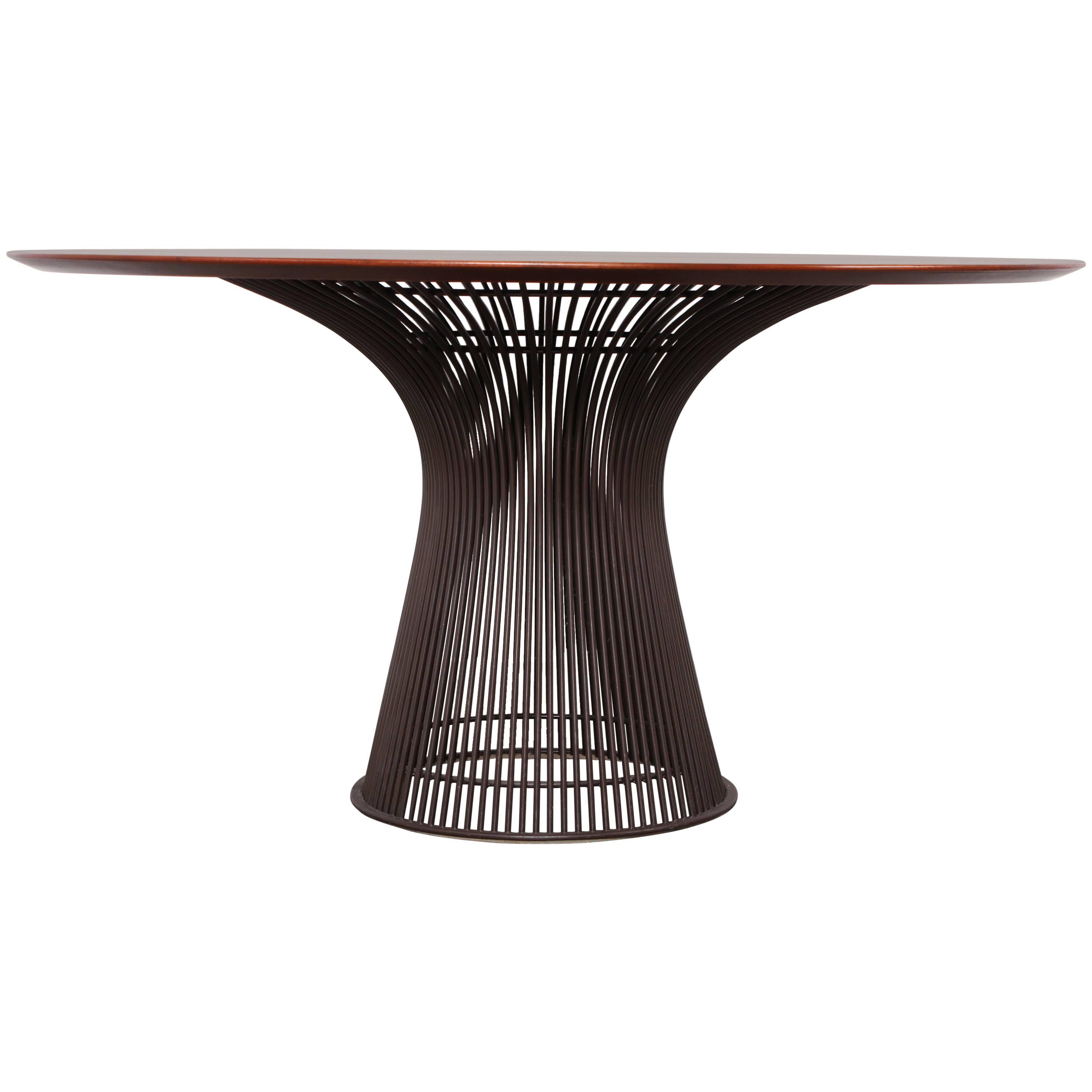 Teak and Bronze Dining Table by Warren Platner for Knoll