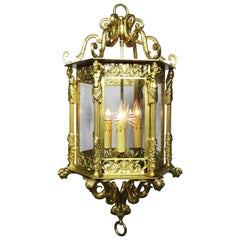 Used English 19th-20th Century Neoclassical Style Lantern, Attributed to Lenygon