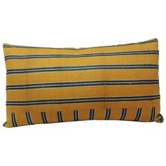 French 19th Century Homespun Linen Bolster Pillow 10
