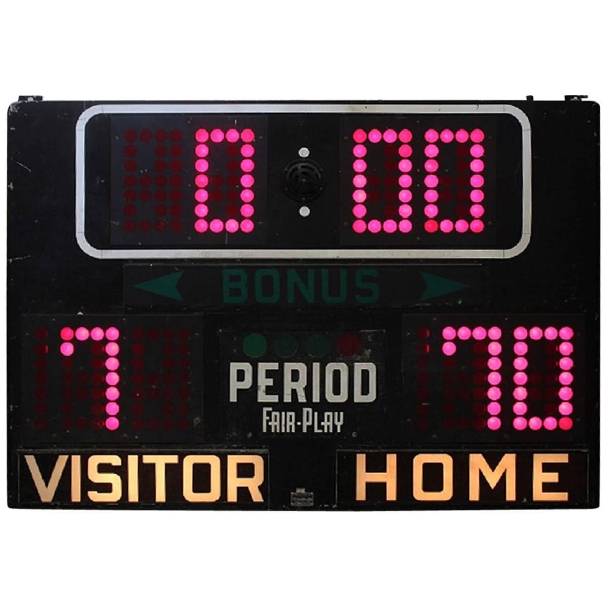 1950s American Basketball Scoreboard at 1stdibs
