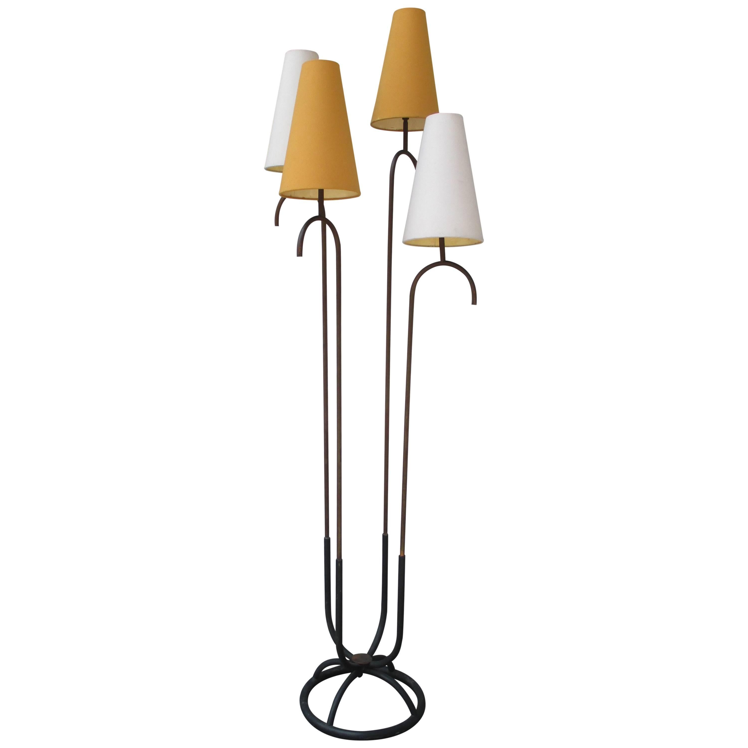 Floor Lamp by Arturo Pani in the Style of Jean Royere, 1950s