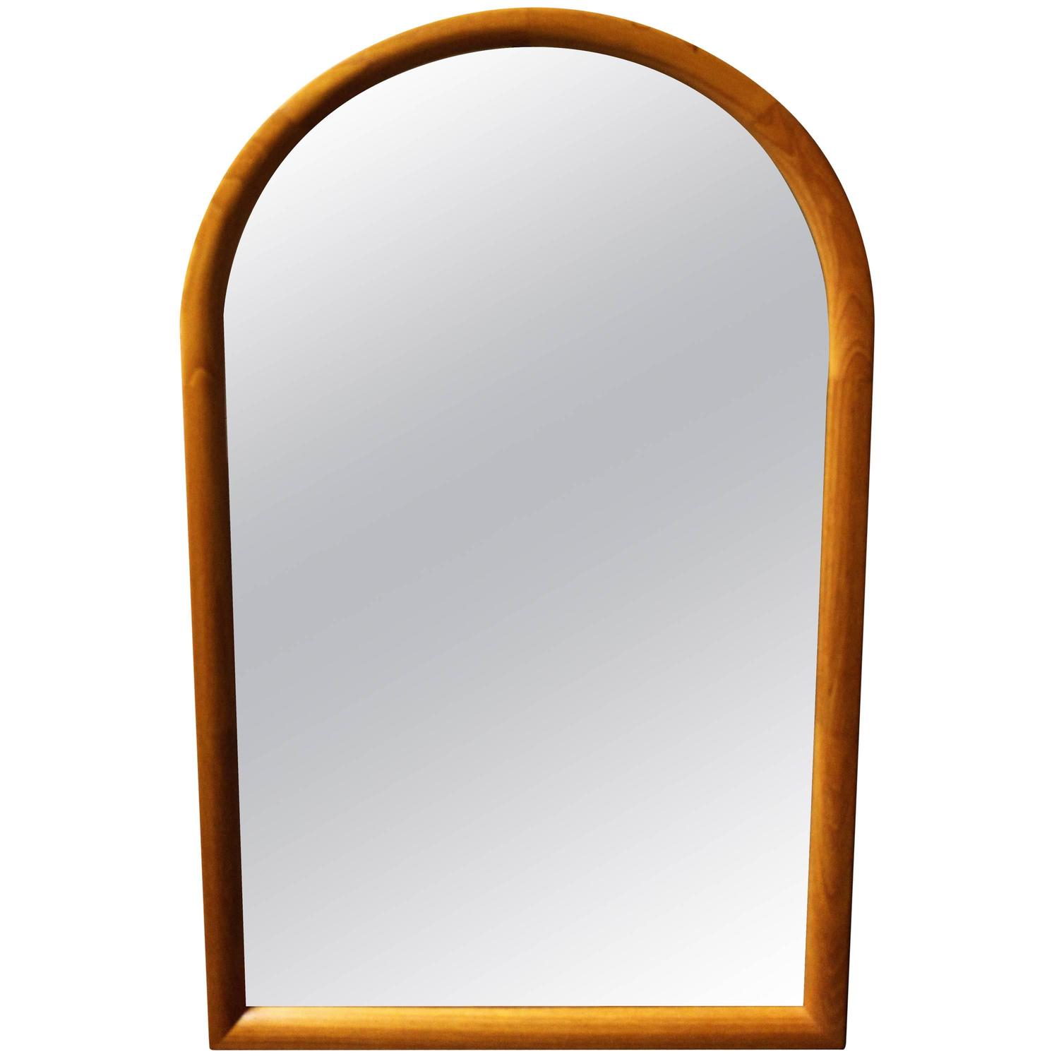 Danish Modern Oval Top Teak Mirror By Jesper For At 1stdibs