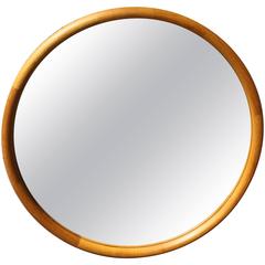 Danish Modern Teak Round Mirror