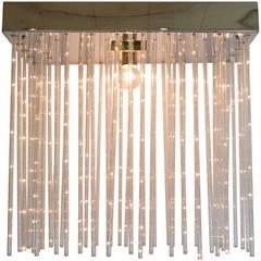 Large Cascade Rod Chandelier by Lightolier 10