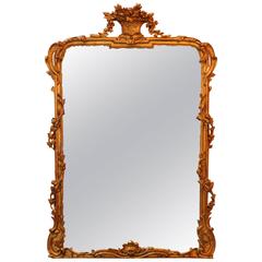 Large Giltwood Louis XV Style Mirror 11