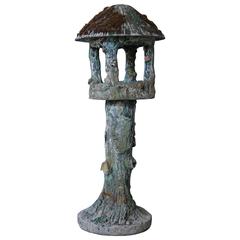 French Faux Bois Bird Feeder