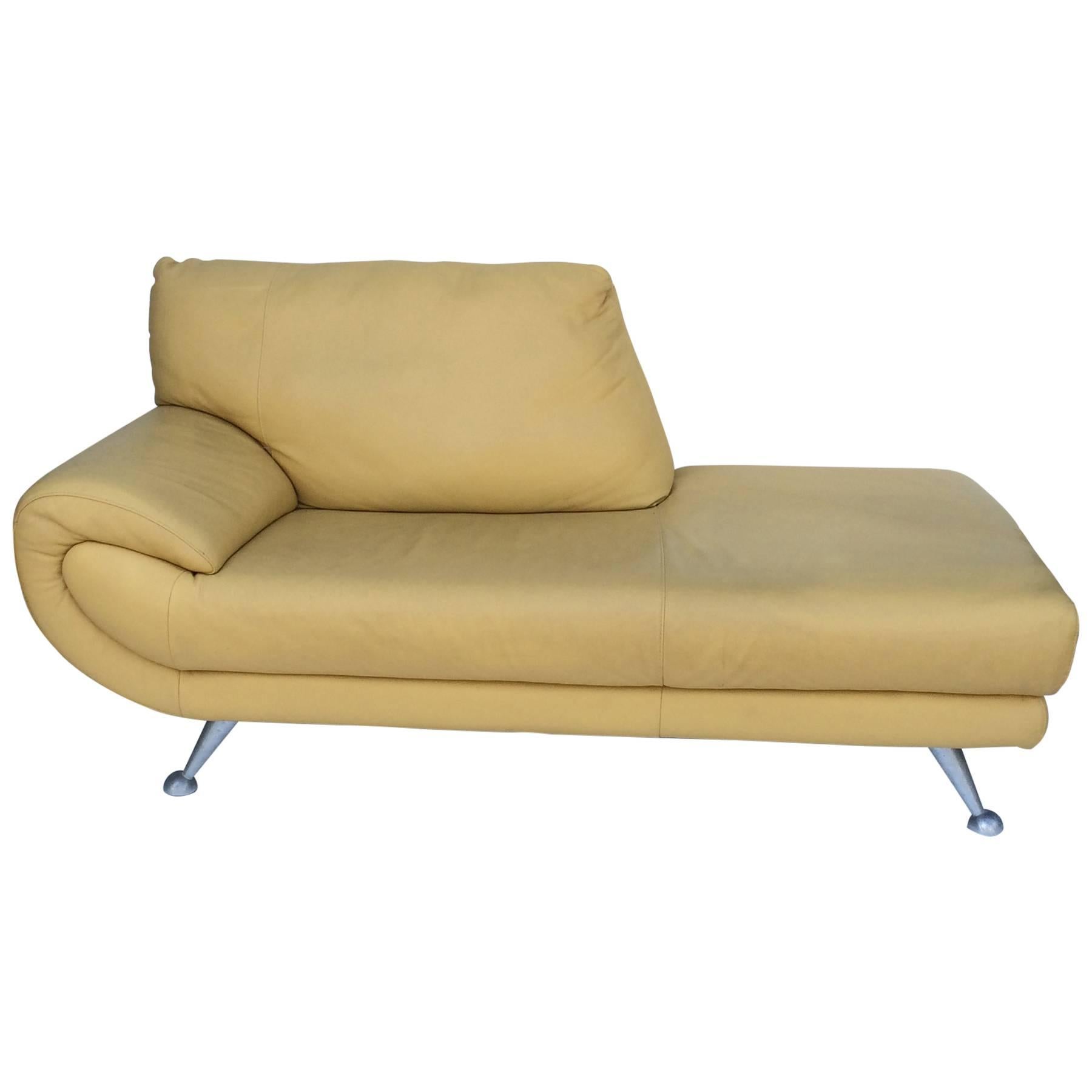 Nicoletti Leather Chaise Lounge