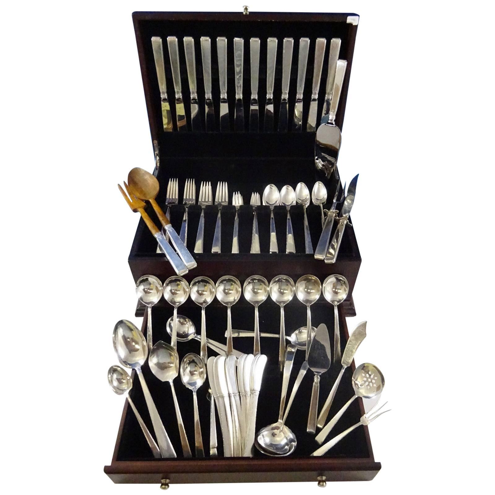 Old Lace by Towle Sterling Silver Flatware Set for 12 Service 112 Pieces Huge