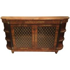 Regency Rosewood Credenza with Brass Inlay