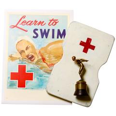 Vintage Swim Memorabilia Collection, circa 1930-1940s, All Original