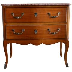 Louis XV Style Walnut Two-Drawer Commode 4