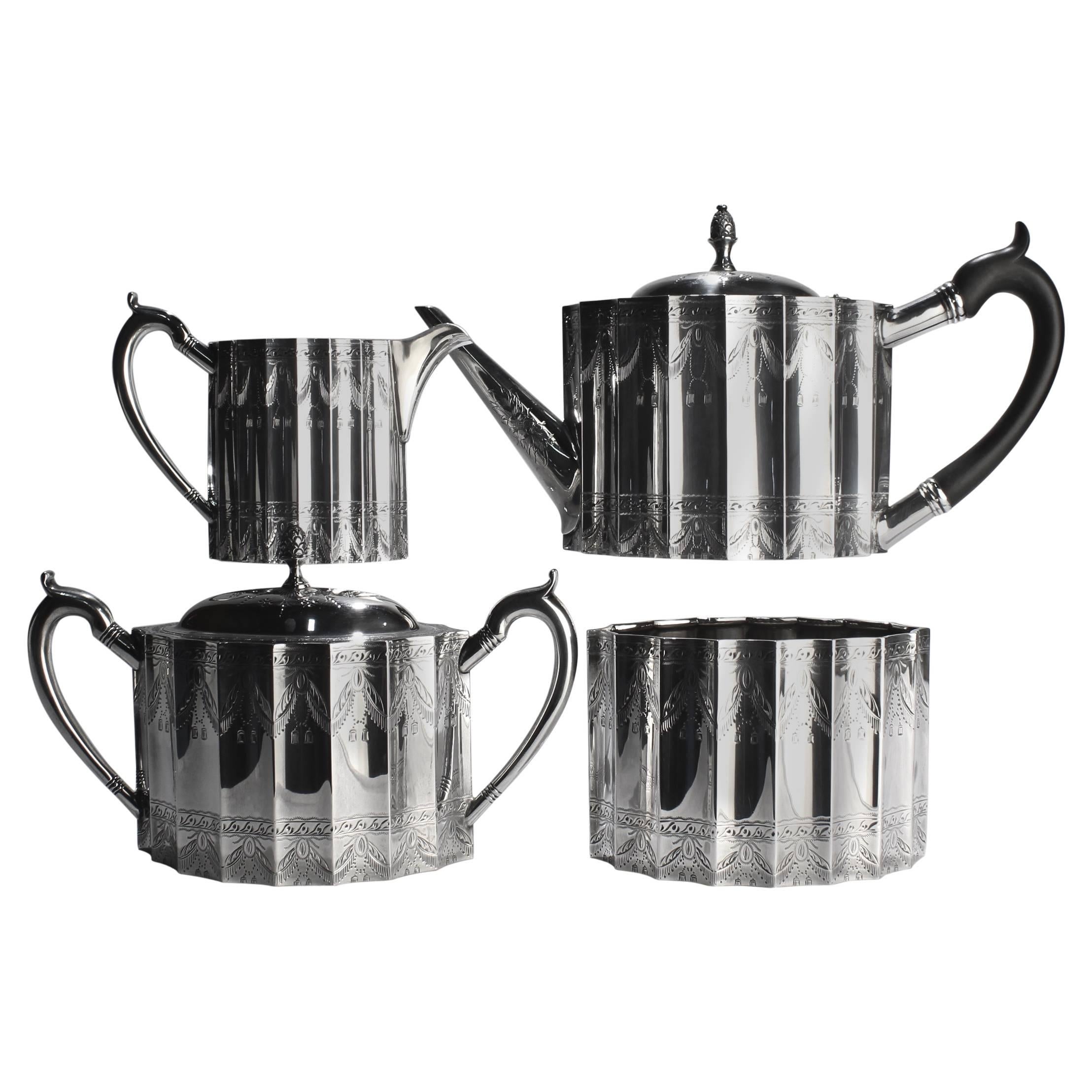 Paul Revere Pattern Sterling Silver Coffee or Tea Set by Tuttle Silversmiths