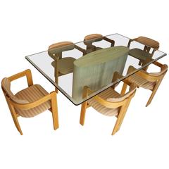 Set of Six Tobia Scarpa for Gavina Pigreco Armchairs