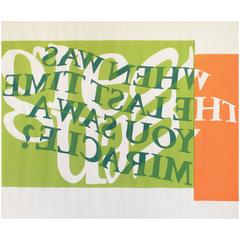 Sister Mary Corita Kent, „Grün nach oben“, 1966, signierte Serigrafie