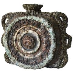 Mid-Century Brutalist Inspired Sculptural Ceramic Vase 8