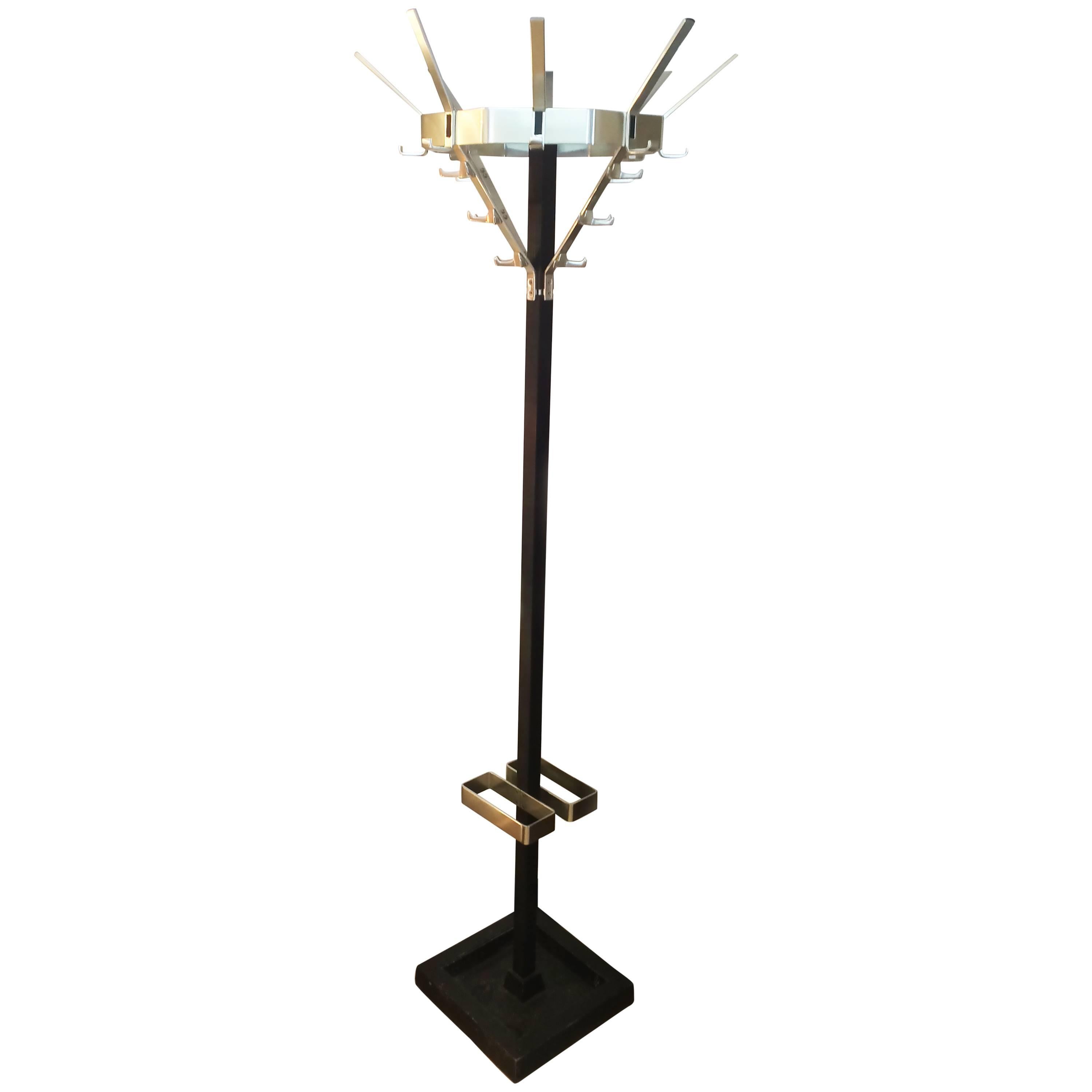 German Bauhaus Hallstand Hat Rack Garderobe, Mid-Century