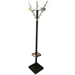 Vintage German Bauhaus Hallstand Hat Rack Garderobe, Mid-Century