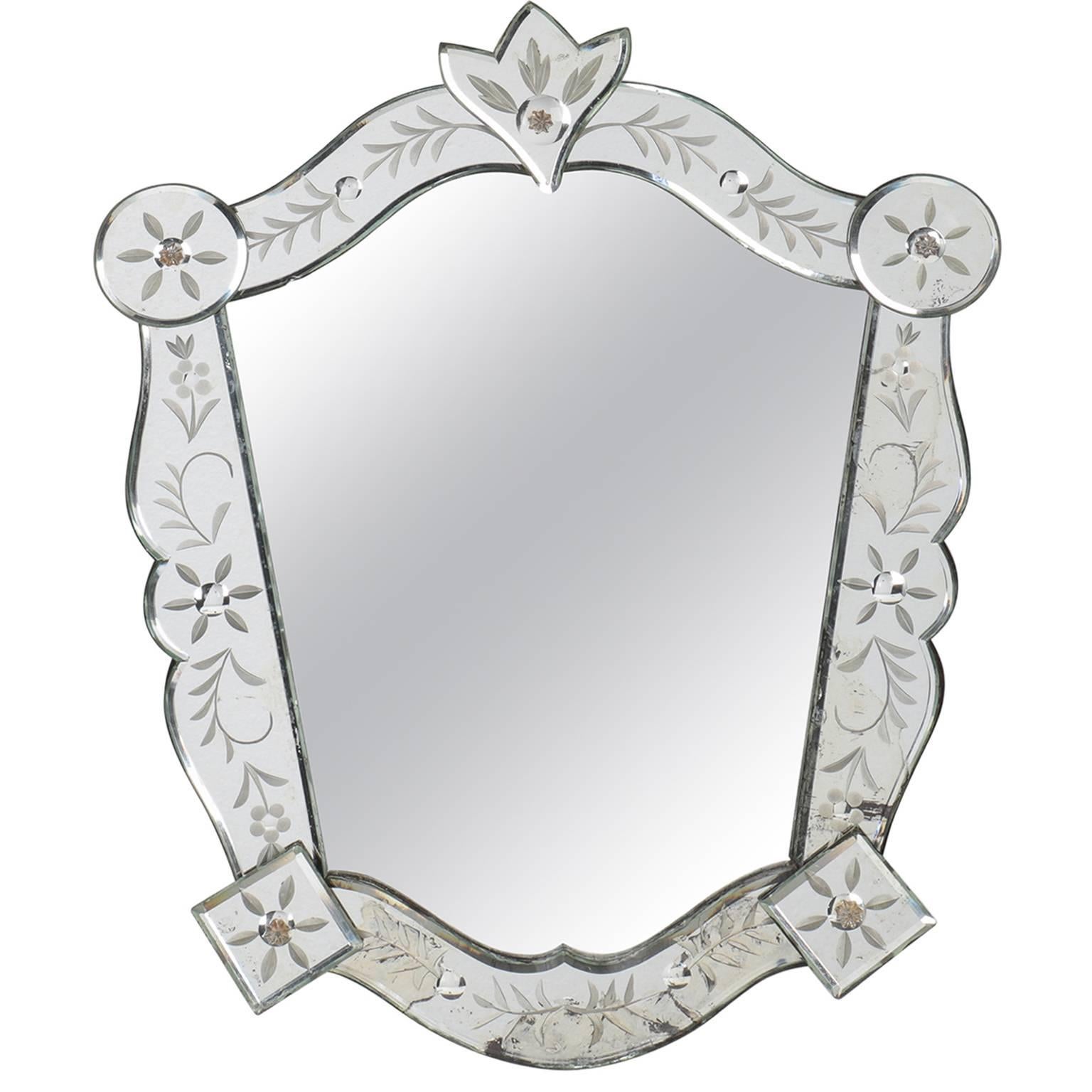 Mid-Century Medium Size Venetian Mirror