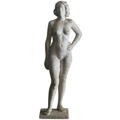 Large Raw Plaster Sculpture Nude Study 6