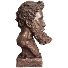 Bronze Bust of Rodin by Sculptor Daniel Altshuler, 2016