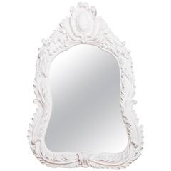 White Plaster Mirror