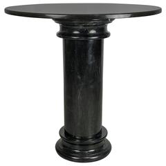 Italian Black Marble Center or Cafe Table