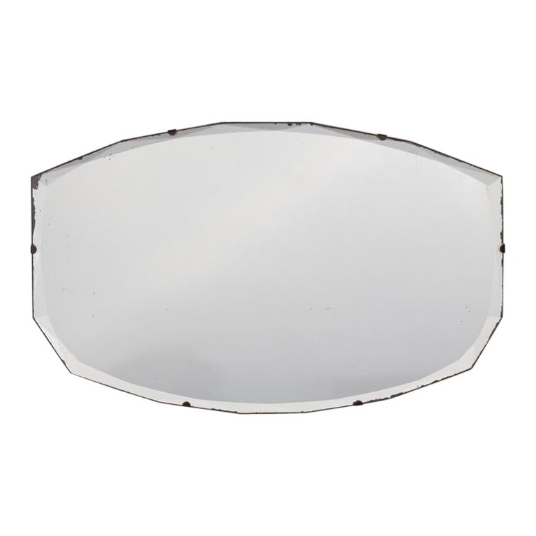 French Art Deco Rectangular Beveled Mirror