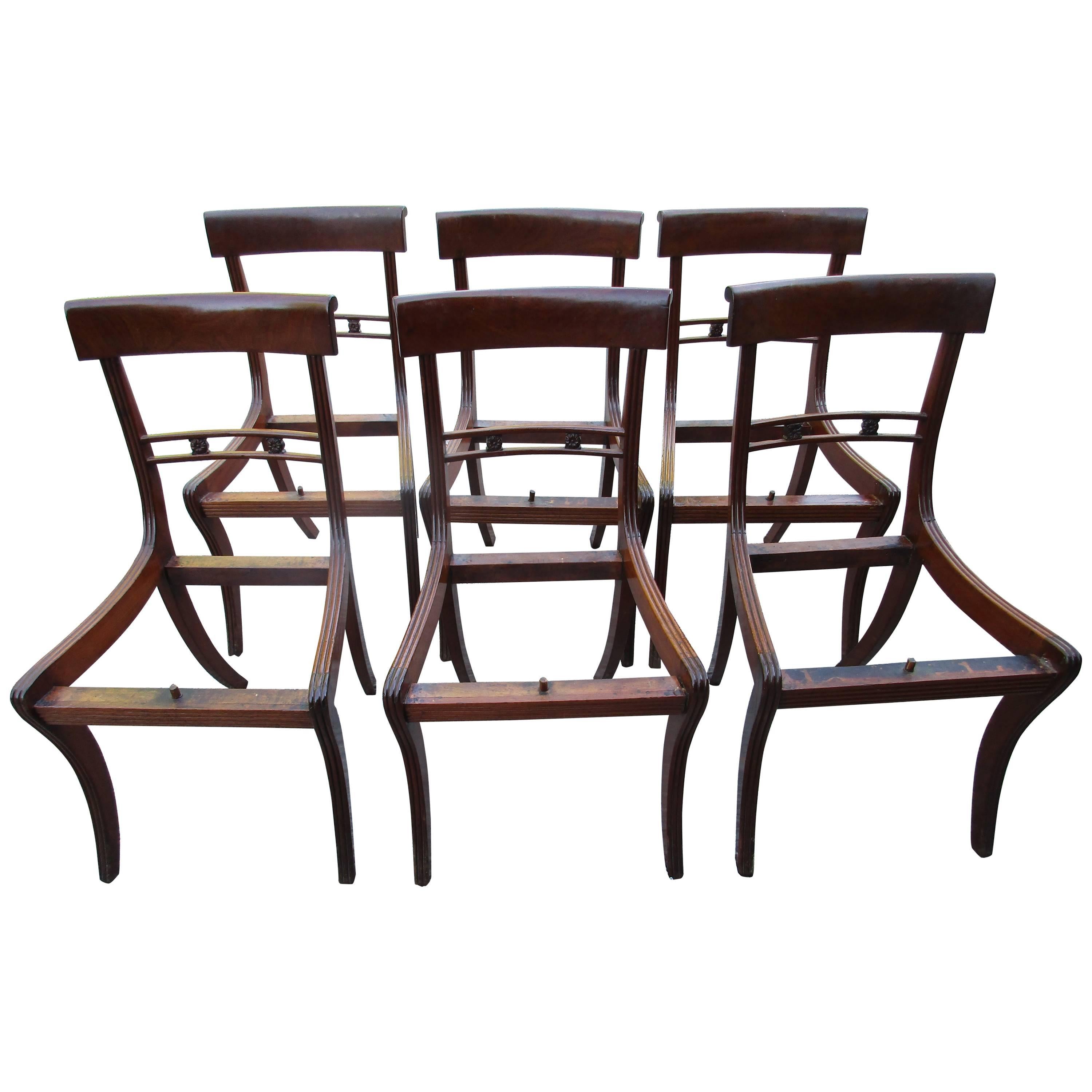 Six Period Regency Mahogany Chairs