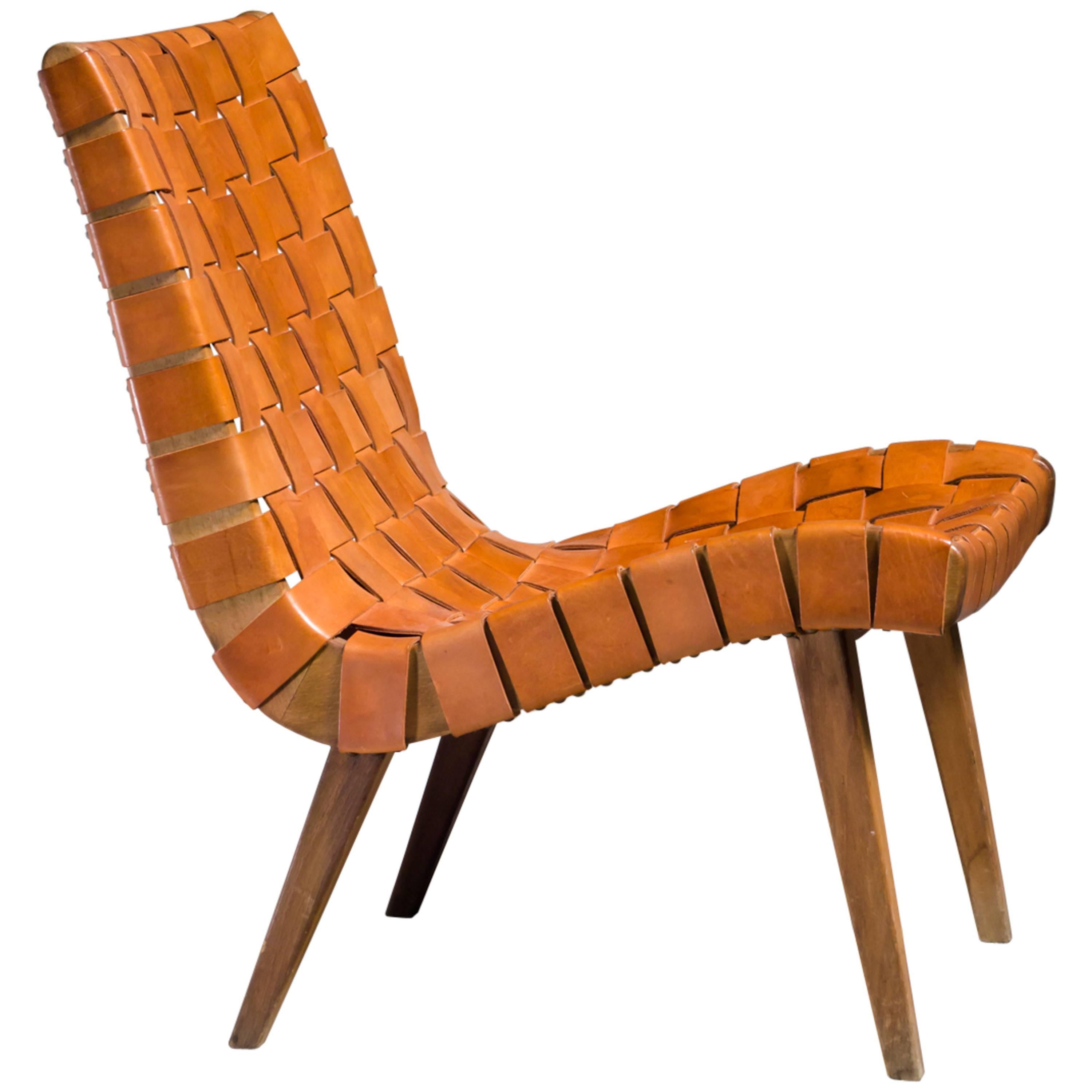 Jens Risom Webbed 654w Lounge Chair for Knoll, Germany, 1940s