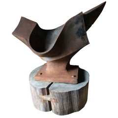 Handsome Original Sculpture of Anvil and Thumbprint