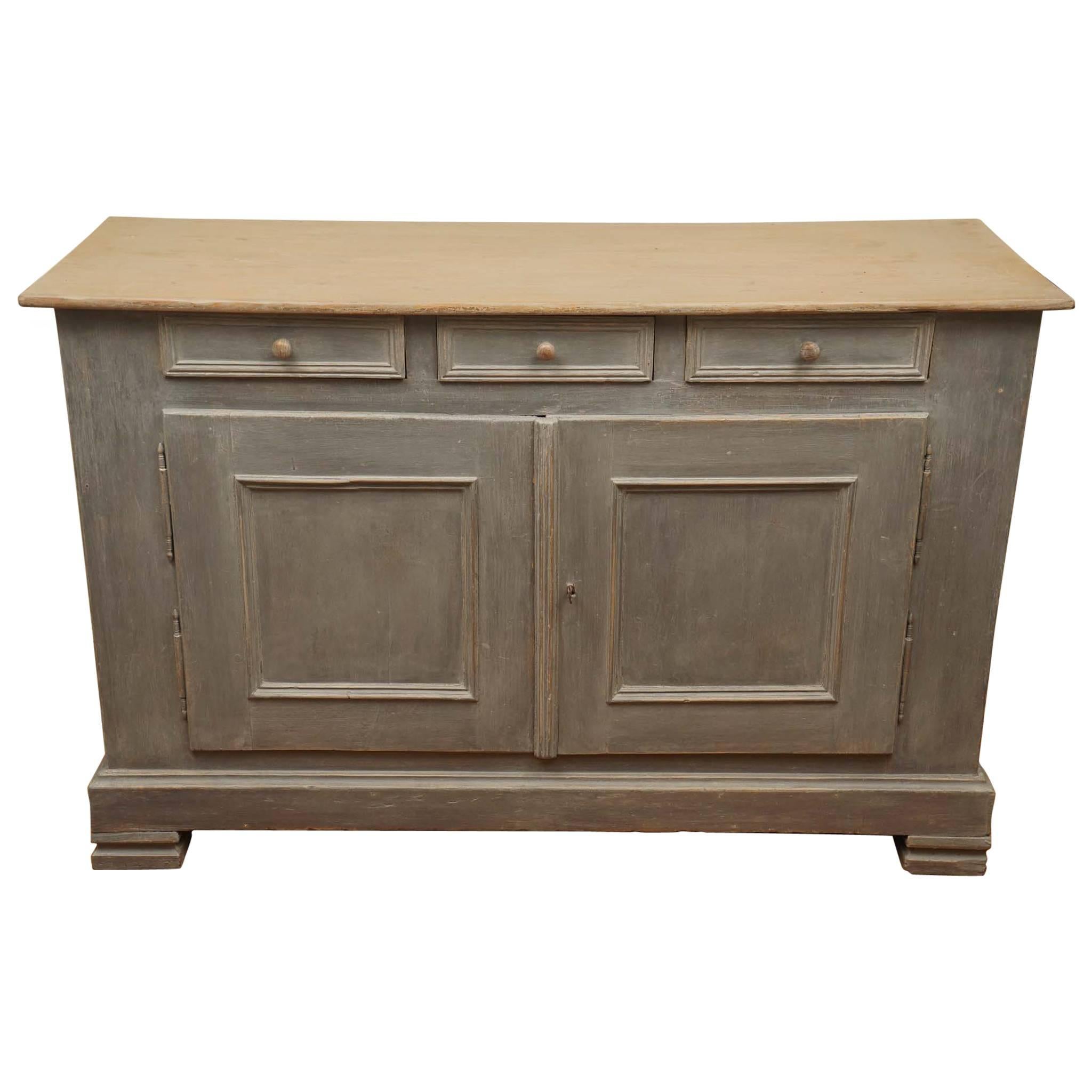 Painted Three-Drawer, Two-Door Buffet