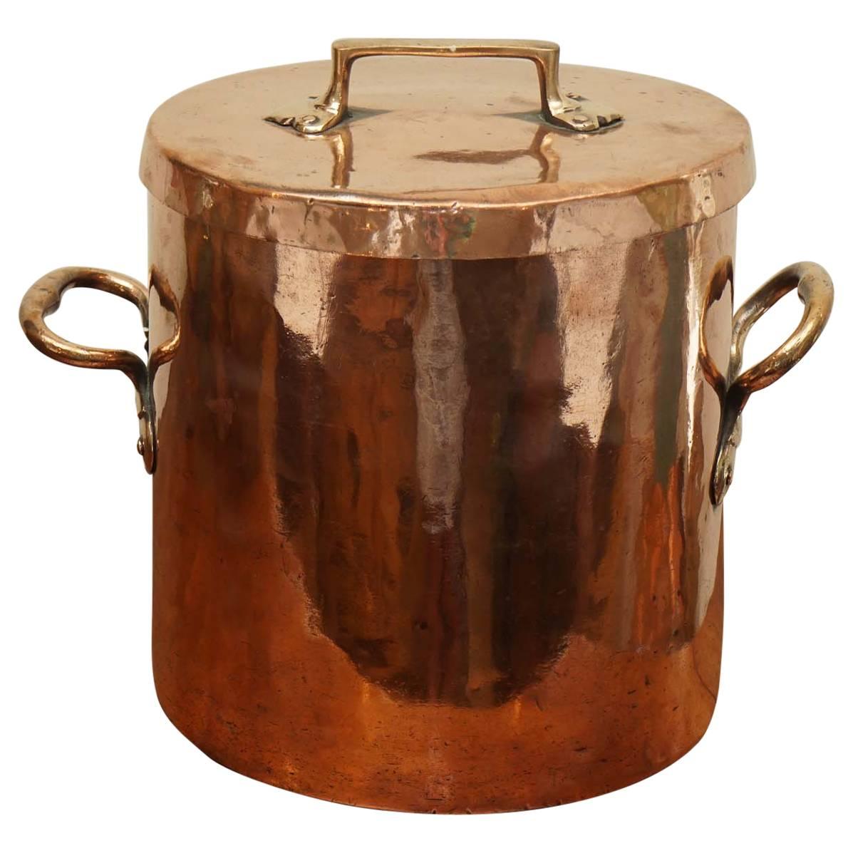English Copper Pot with Original Lid