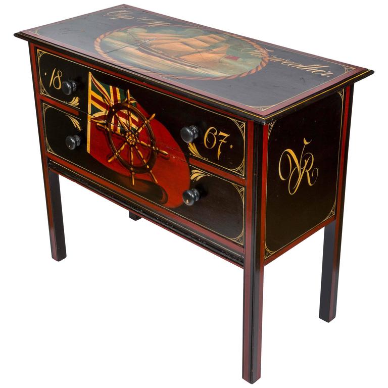 Nautical Painted Chest of Drawers For Sale at 1stdibs