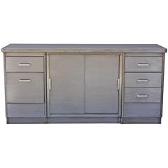 Long Metal Industrial Storage Cabinet