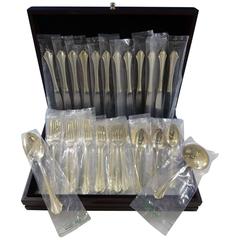Bel Chateau by Lunt Sterling Silver Flatware Set 12 Service 50 Pieces New Unused