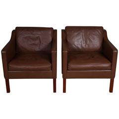 Pair of Børge Mogensen Lounge Chairs