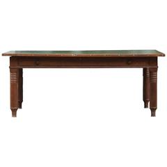 Large Oak Desk with Map Drawer 7