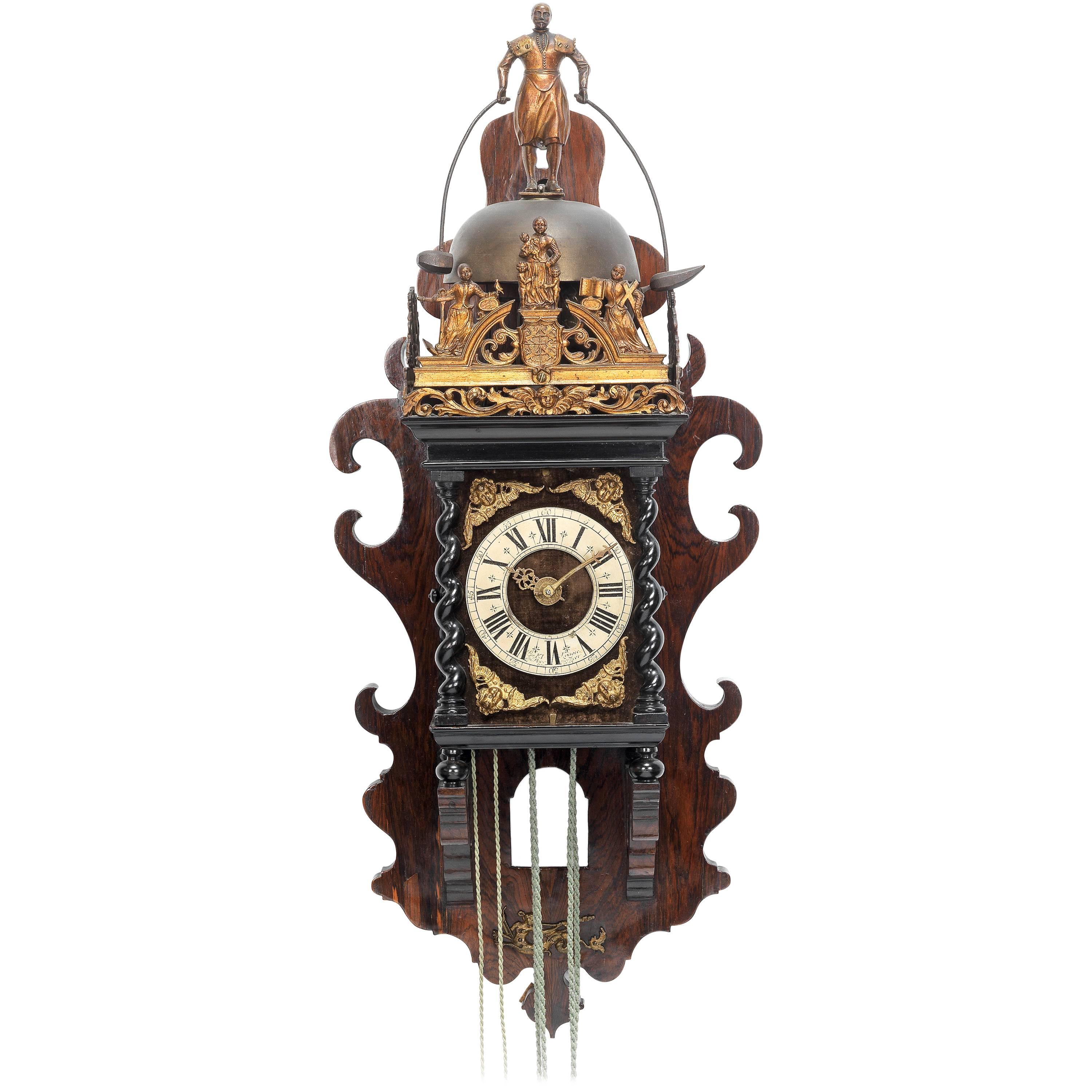 Early 18th Century Zaandam Wall Clock For Sale