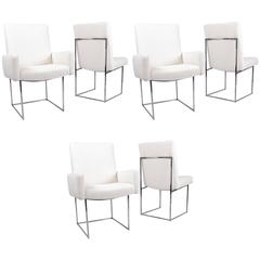 Set of Six Classic Milo Baughman Dining Chairs