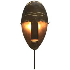 Whimsical Handmade Mask Sconce