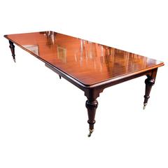 Antique Victorian Dining Table and Leaf Holder, circa 1850