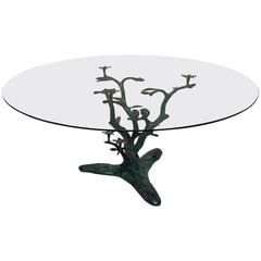Bronze Coffee Table Attributed to Willy Daro, Belgium, 1970s