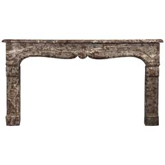 19th Century French Régence Style Marble Fireplace Mantel