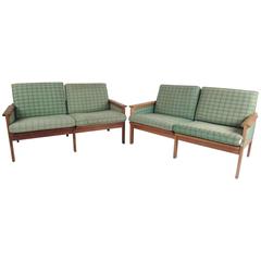 Rare Mid-Century Modern "Capella" Settees by Illum Wikkelsø for N. Eilersen A/S 8