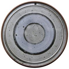 Danish Stoneware Wall Plate by Helle Allpass, 1960s 8