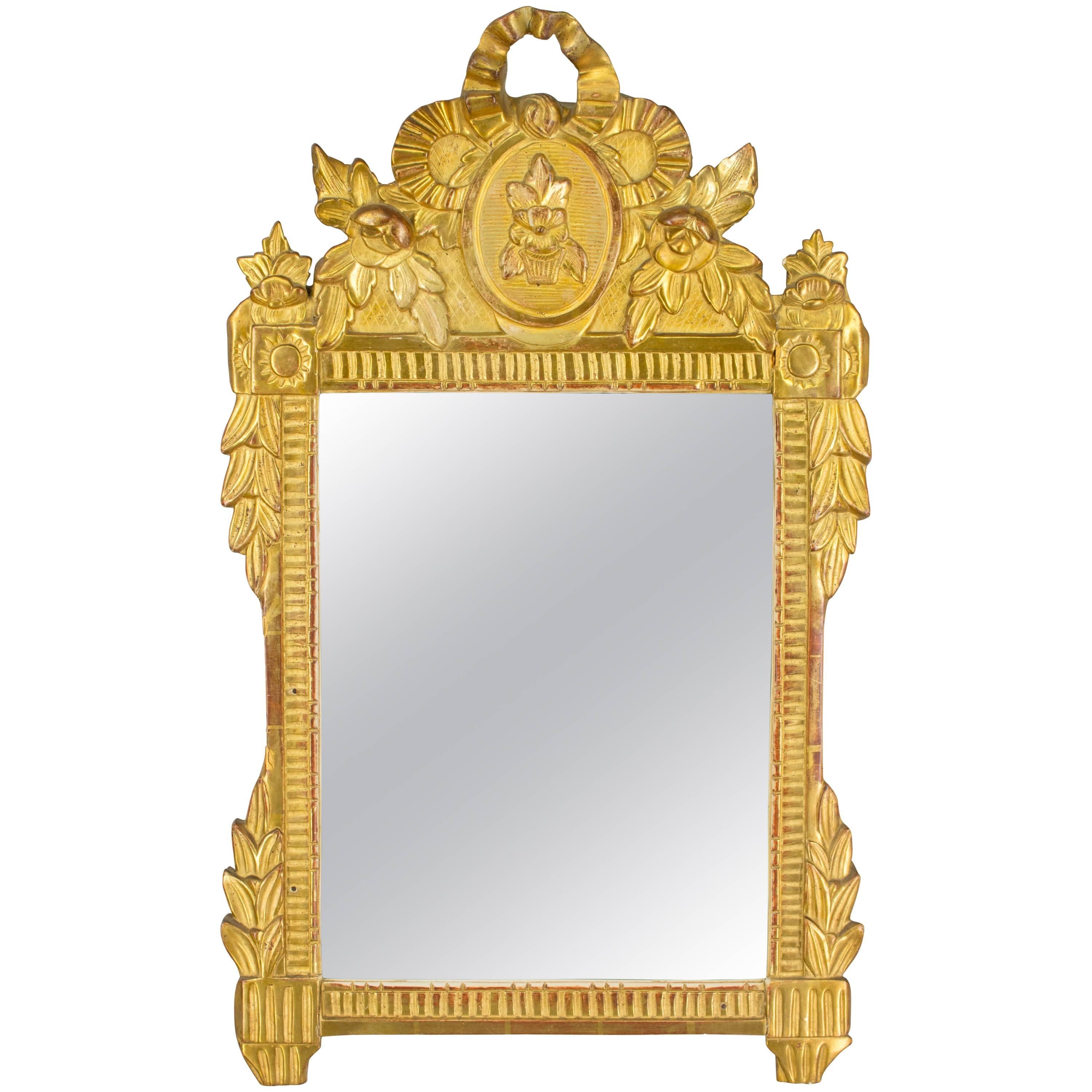 19th Century Louis XVI Style Gilded Mirror