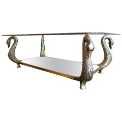 Vintage French "Swan" Cocktail Table